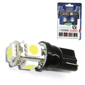 AERPRO T106G 5 X SUPER SMD LED T10 WEDGE TYPE GLOBE GREEN