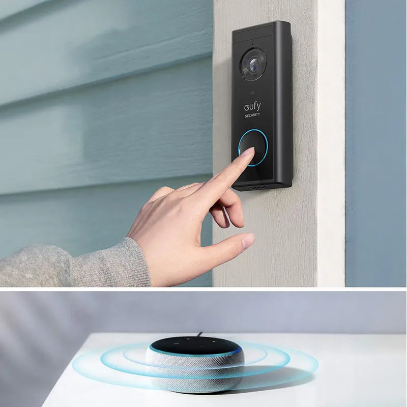 eufy T8210CW1 Battery-Powered Wireless Video Doorbell with 2K HD - Add-On Only