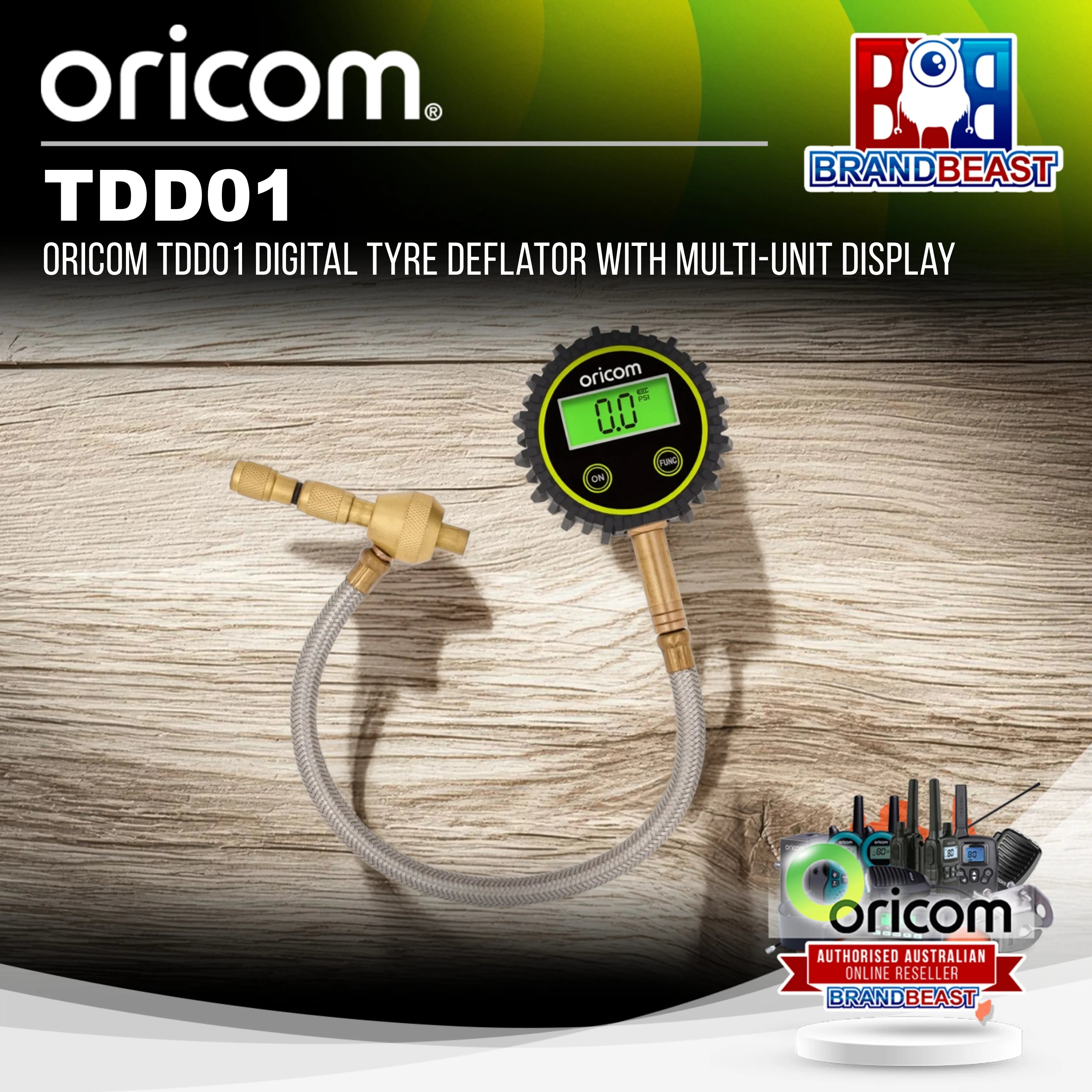 Oricom TDD01 Digital Tyre Deflator with Multi-Unit Display
