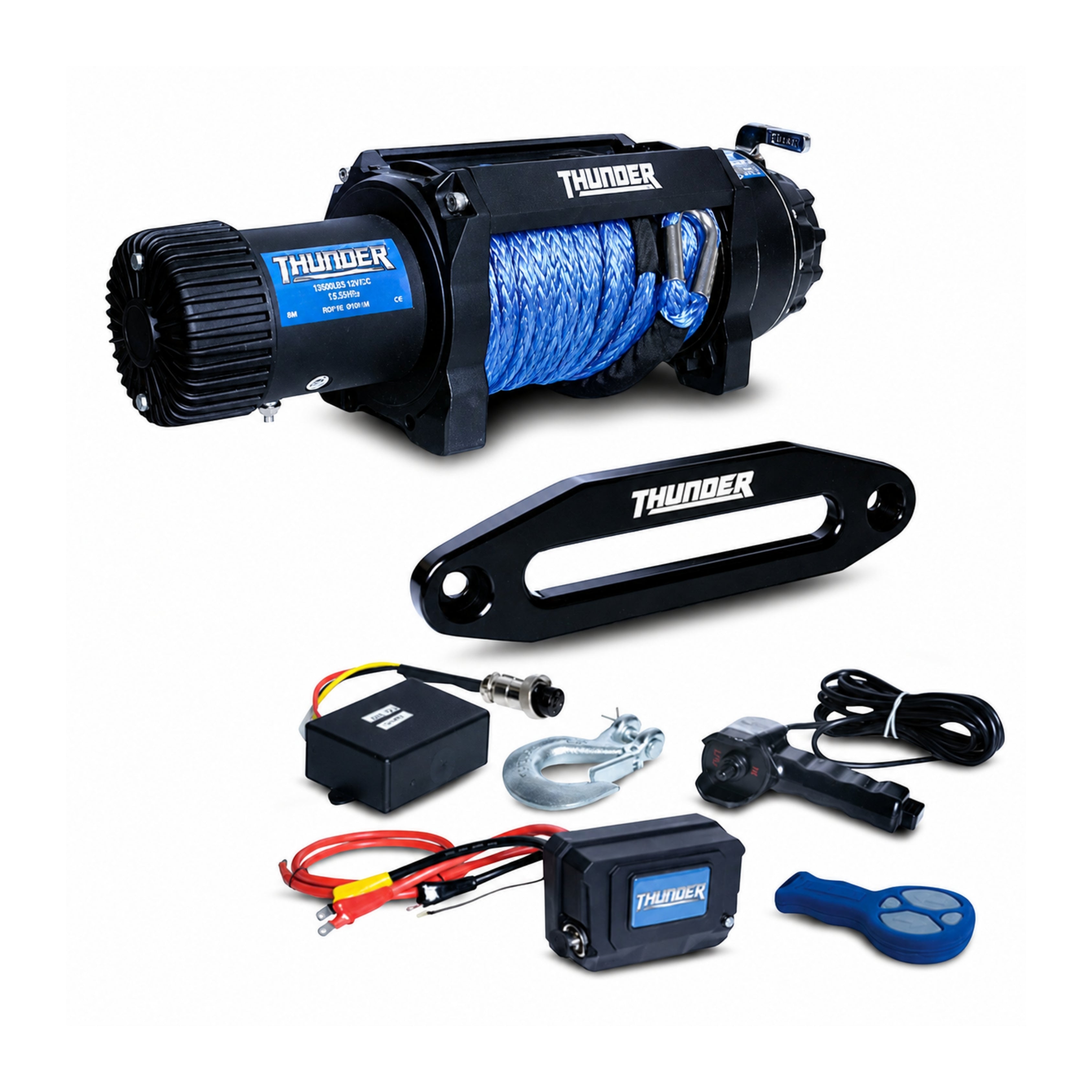 Thunder TDR02095 12V 9500lbs 4WD Winch