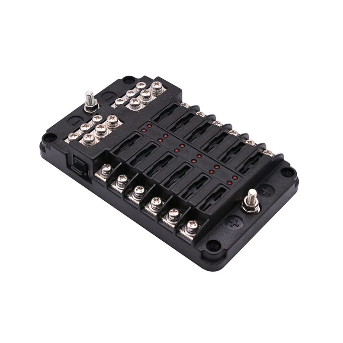 Thunder TDR05224 12 Way Standard Blade Fuse Box With Cover & LED Indicators 30A