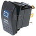 Thunder TDR11047 Rocker Switch Off Mom On SPST 12/24V Blue Illuminated (Contacts Rated 20A @ 12V)