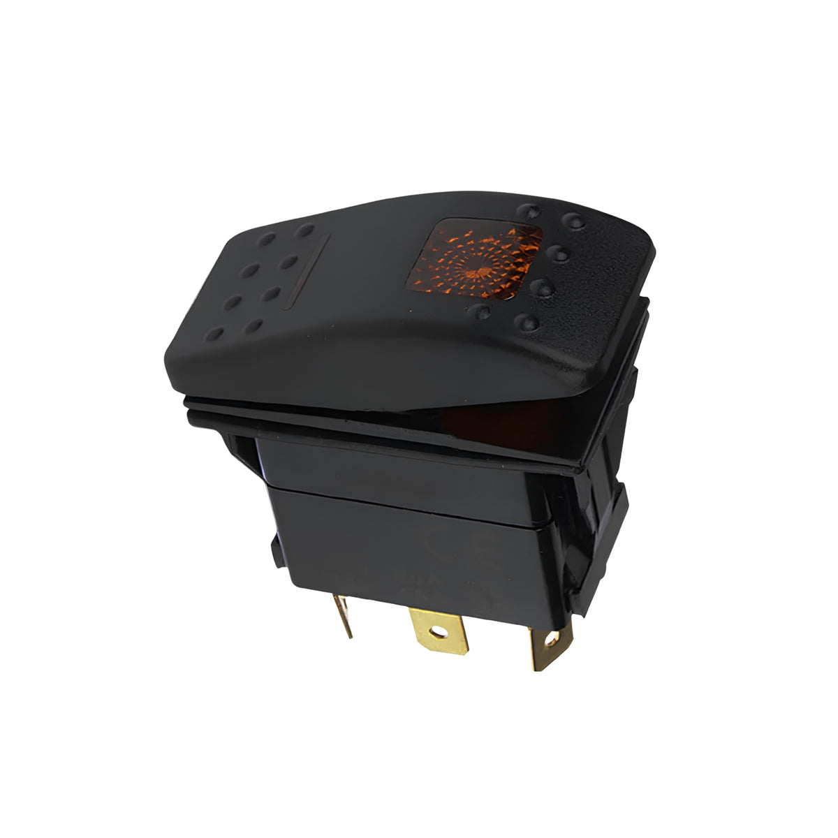 Thunder TDR11076 Rocker Switch On/Off SPST Amber Illuminated