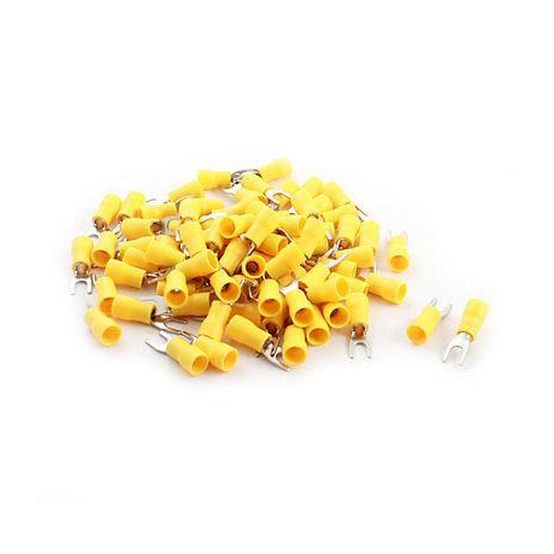 Aerpro TF43Y 4.6mm Fork Terminals Yellow