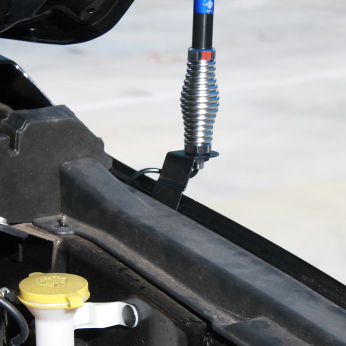 RFI TLM-2-BT50 Heavy Duty Stainless Steel Z Guard Bracket with 6mm Slot - Vehicle-Specific Black Powder-Coated 16mm Hole Fender Mount for Mazda BT-50 with Built-In Compensating Angle and Professional Antenna Mounting