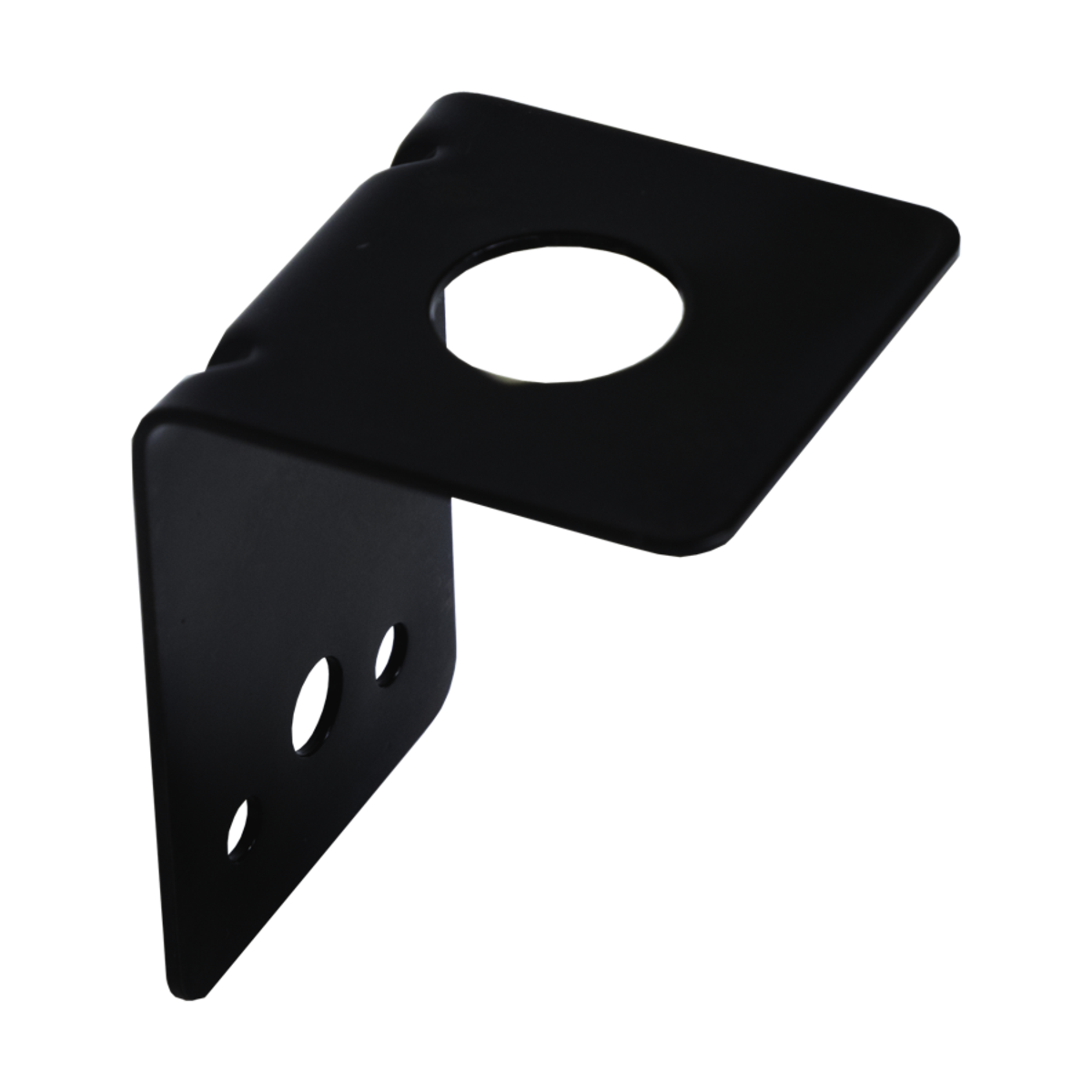 RFI TLM-5 Black Stainless Steel L Guard Bracket - Universal 16mm Hole Trunk Lip Mount Antenna Bracket with Professional Black Finish and Self-Drilling Hardware for Sedan, Hatchback, and Wagon UHF CB Installation