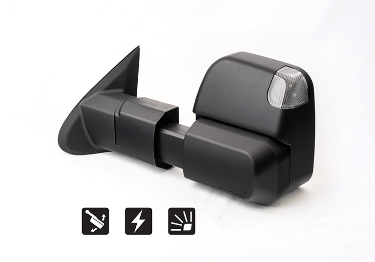 MSA 4x4 TM1250 Pajero Sport MSA Power Fold™ Towing Mirrors (2015-Current) - Black