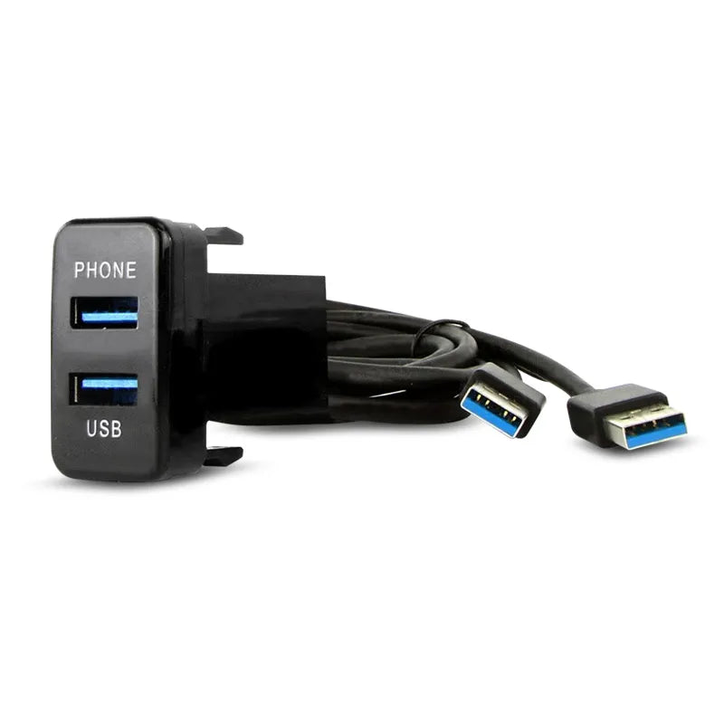 DNA TOYUSB02 Dual USB 3.0 Adaptor Lead To Suit Toyota Vehicles - Large