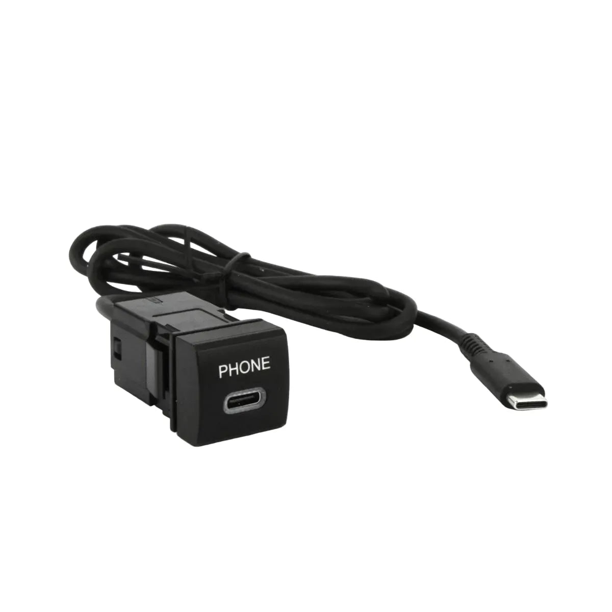 DNA TOYUSB04C | Factory Fit USB-C Socket To USB-C Plug To Suit Small Square Switch Sockets In Toyota Vehicles - 1 Metre