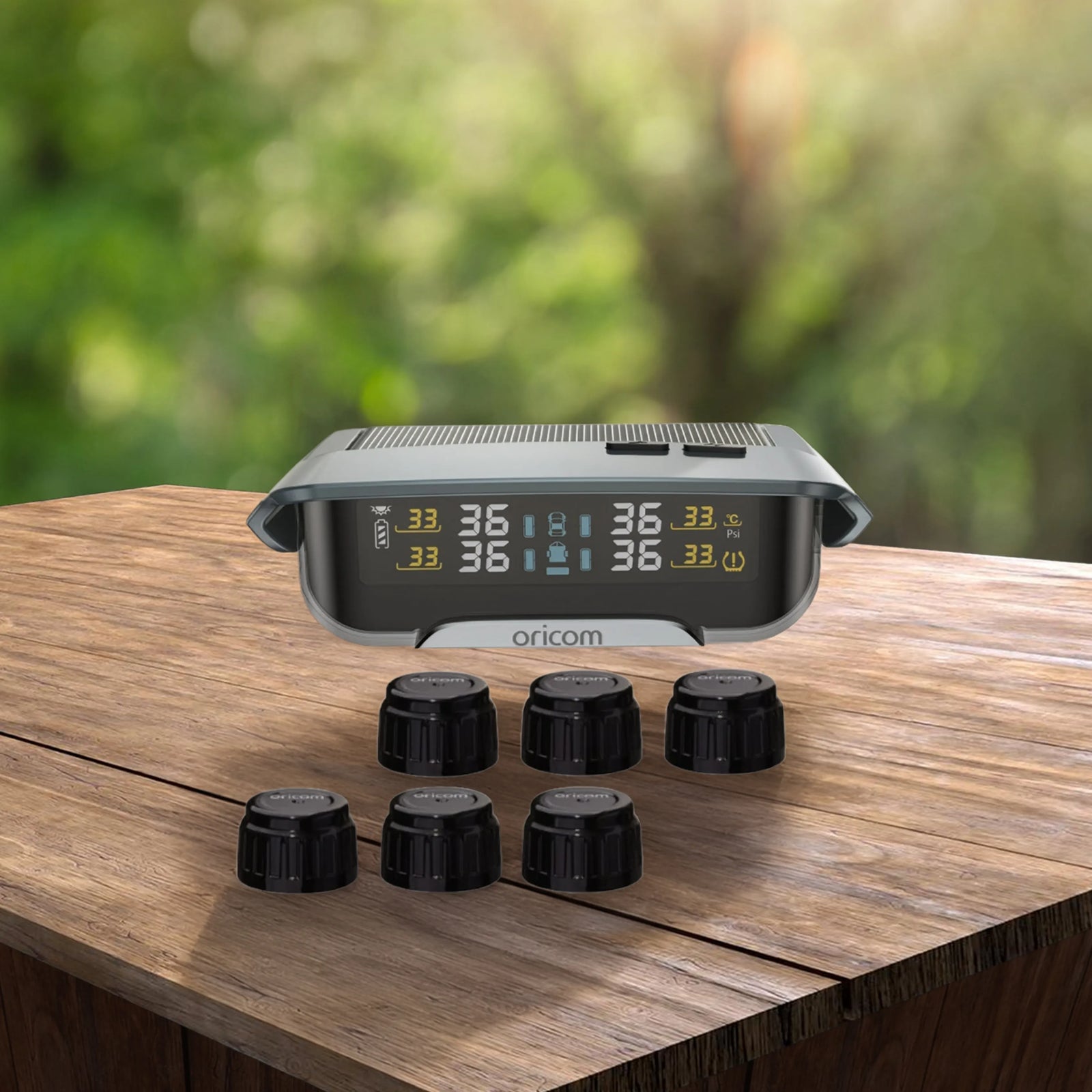 Oricom TPMS10-6E Tyre Pressure Monitoring System with 6 External Sensors and App Functionality