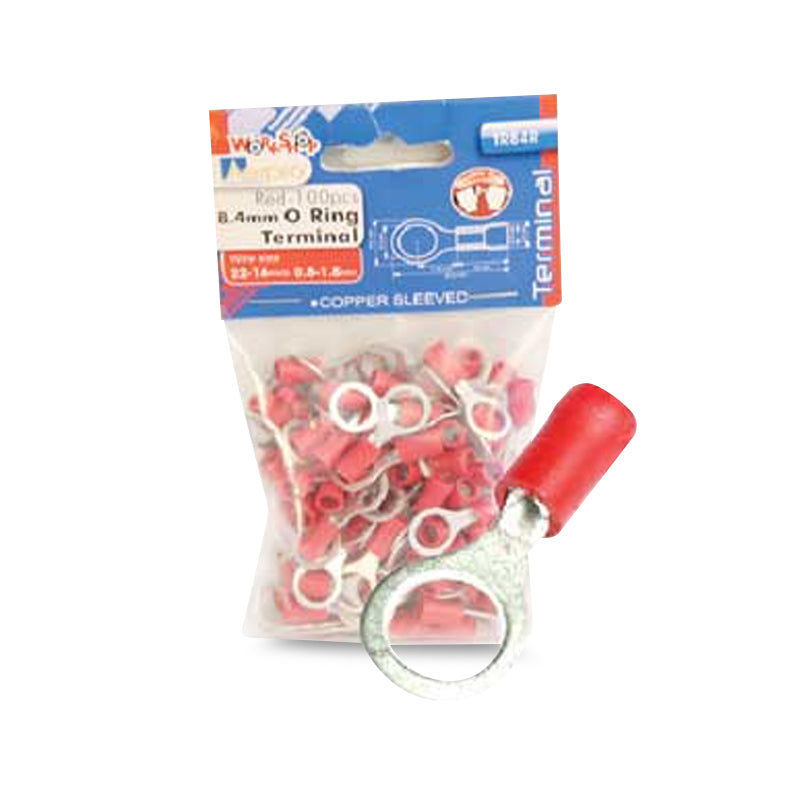 Aerpro TR84R 8.4mm Red O Ring Terminals
