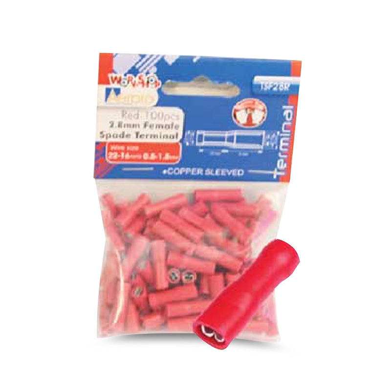 Aerpro TSM28R 2.8mm Red Male Spade Terminal