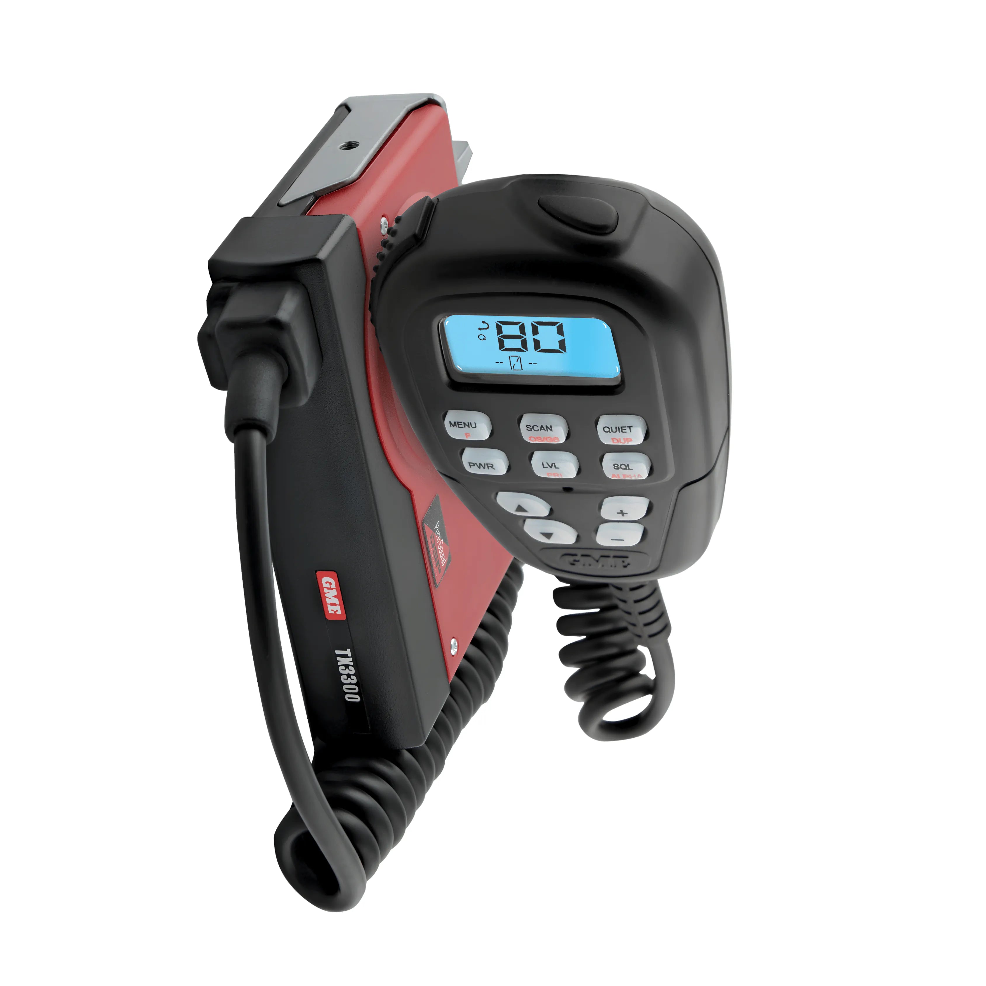 GME TX3345 Super Compact UHF CB Radio With LCD Mic - 80 Channel