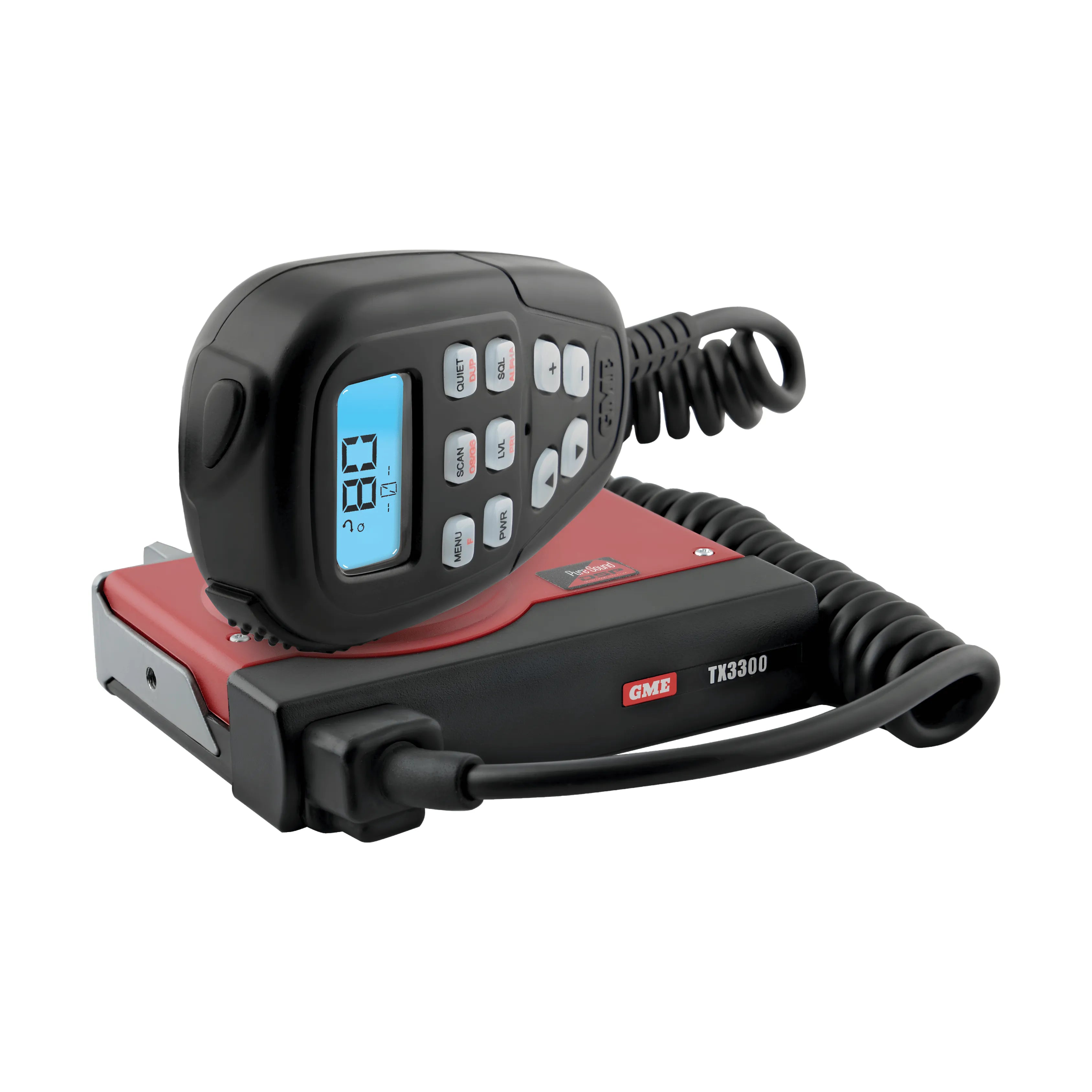 GME TX3345 Super Compact UHF CB Radio With LCD Mic - 80 Channel