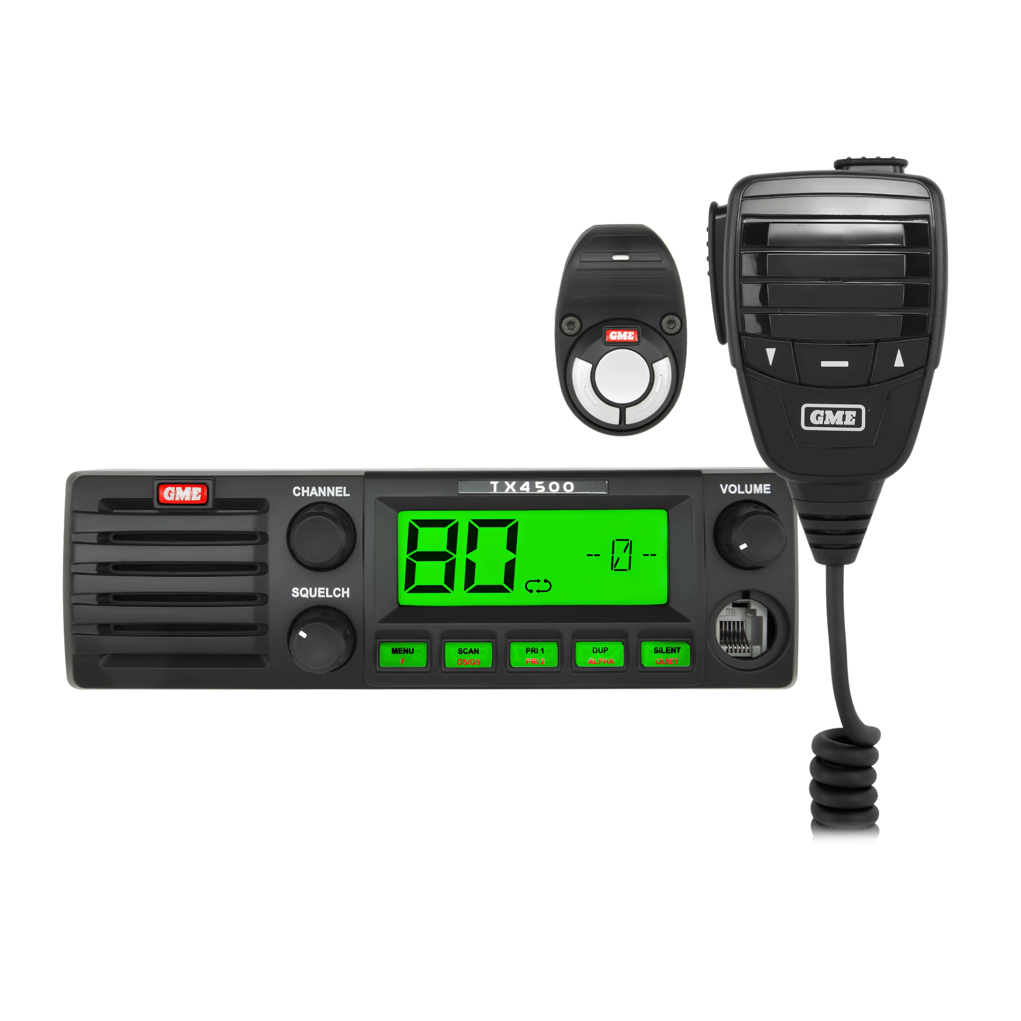 GME TX4500WS DSP DIN UHF Radio with Wireless PTT & ScanSuite - 80 Channel