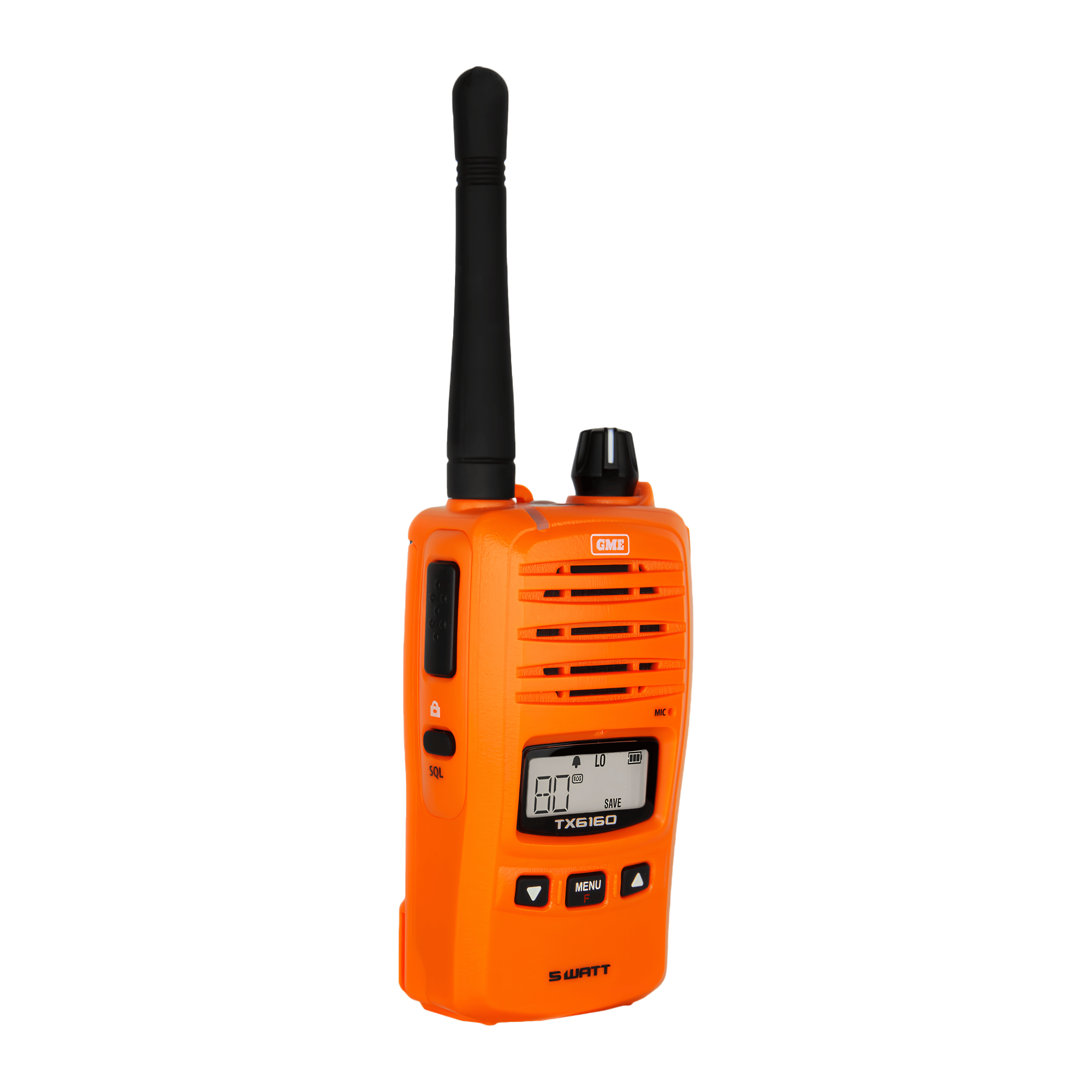 GME TX6160OTP UHF CB Handheld Radio 1 and 5 Watt Twin Pack Orange
