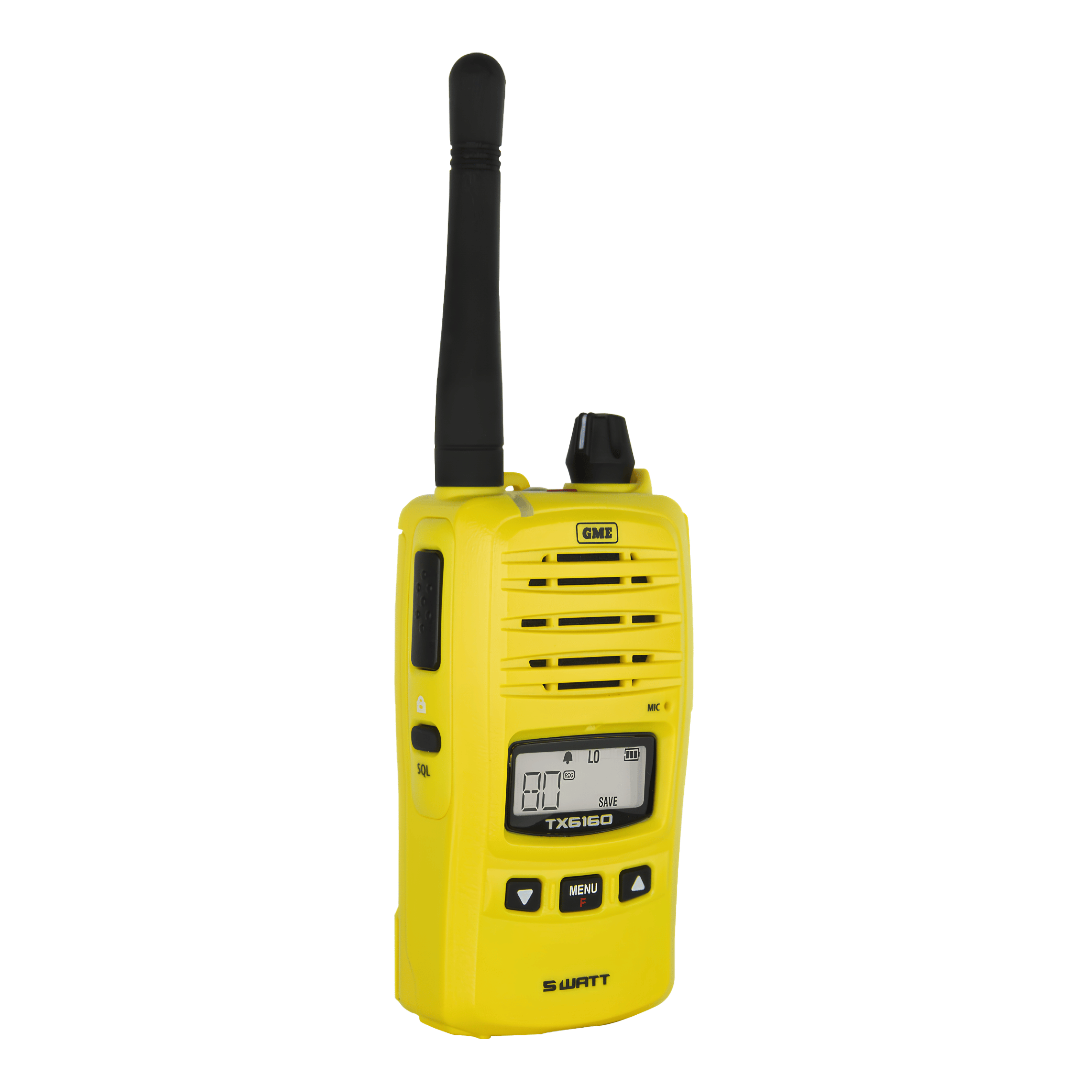 GME TX6160XY 5/1 Watt Handheld UHF Radio IP67 Yellow
