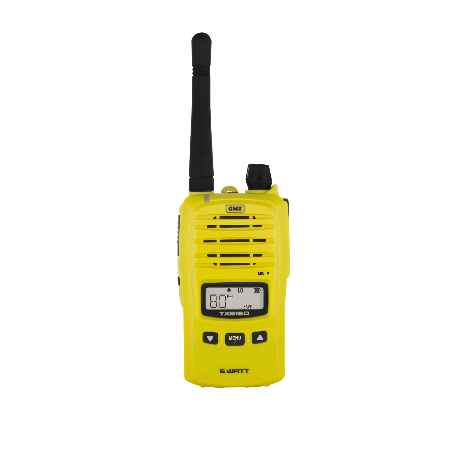 GME TX6160YTP 5 Watt IP67 UHF CB Handheld Radio - Yellow (Twin Pack)