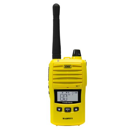 GME TX6165XY 5/1 Watt IP67 UHF CB Handheld Radio - Yellow