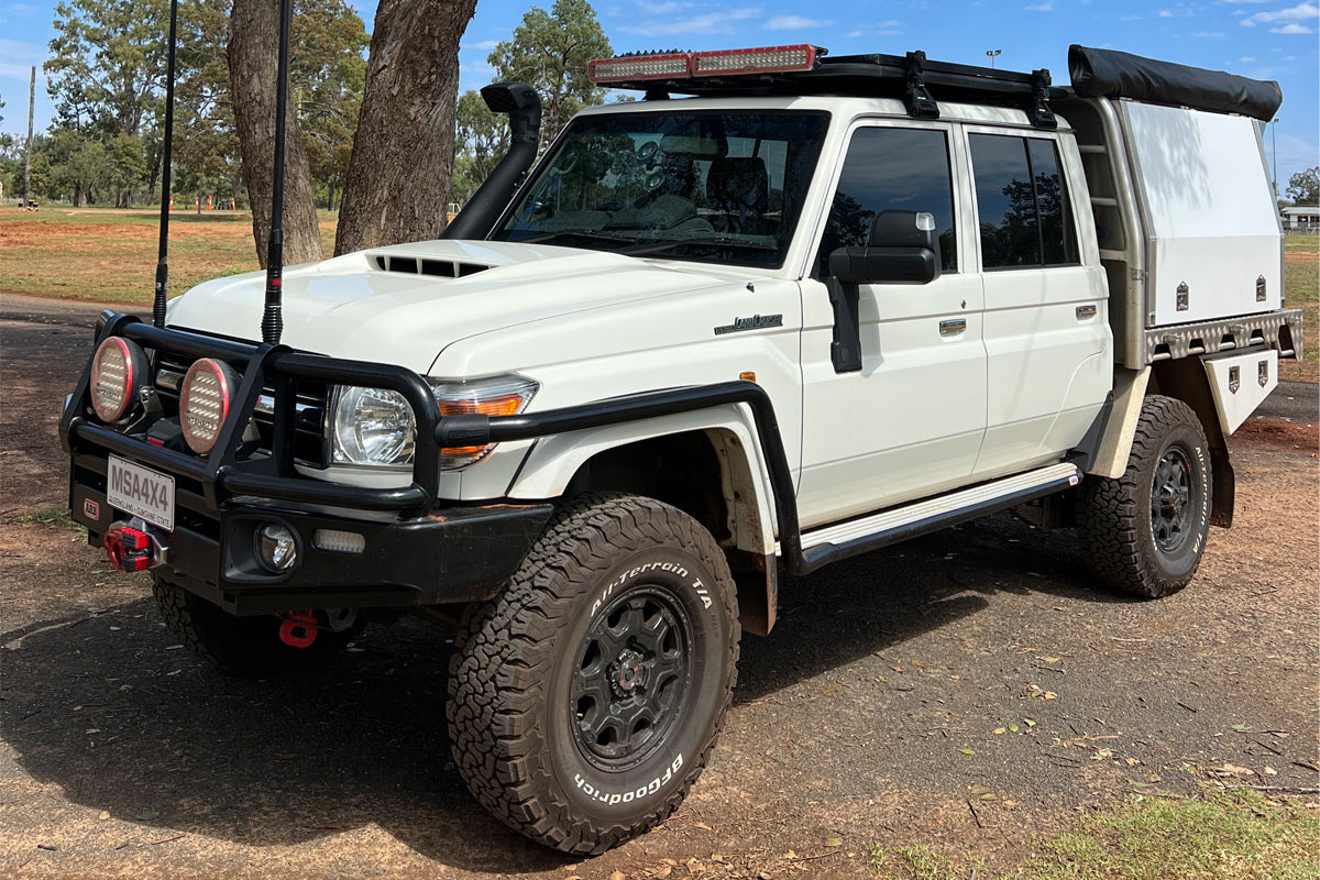 MSA 4x4 TM450 Landcruiser 70-79 Series MSA Power Fold™ Towing Mirrors (1984-Sept 2023) - Black