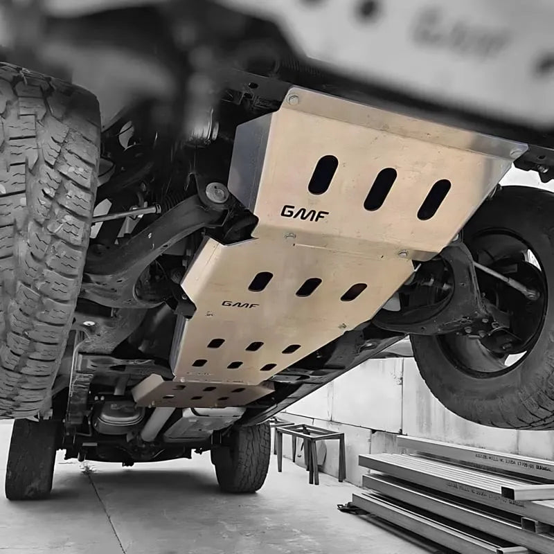 GMF4x4 UBP-DMAX-2021 6mm Aluminium Under Body Protection (UBP) Suit Isuzu DMAX 2021+ (4PC. SET)