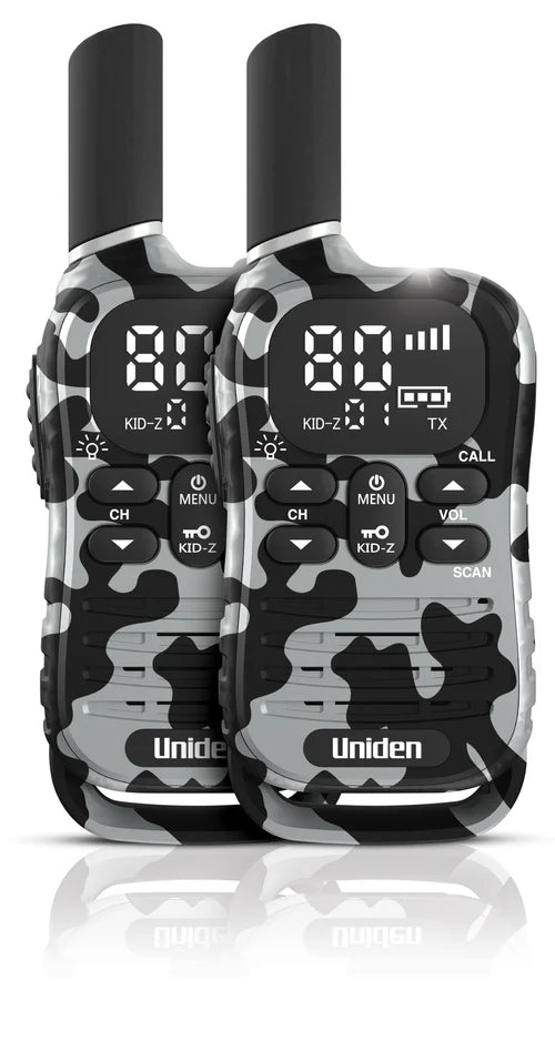 UNIDEN UH45-2 MAX - Ultra-Compact UHF Radio Twin Pack with Kid-Zone Plus and USB-C Charging