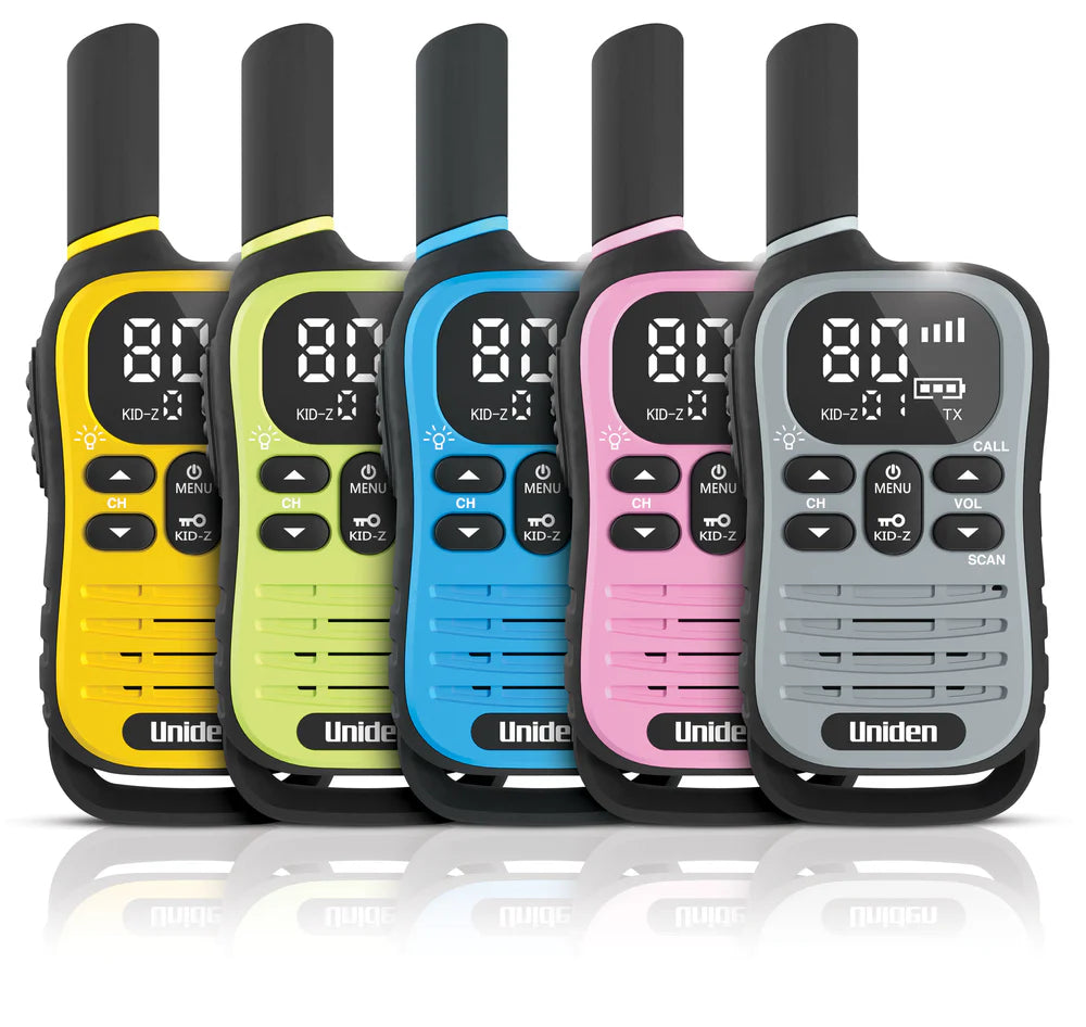 UNIDEN UH45-5 MAX - Ultra-Compact UHF Radio Five Pack with Kid-Zone Plus and USB-C Charging