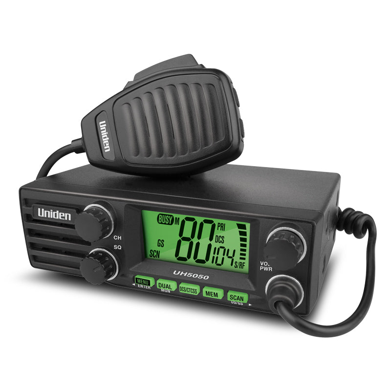 Uniden UH5050 80 Channels DIN Size UHF CB Mobile with Large LCD Screen