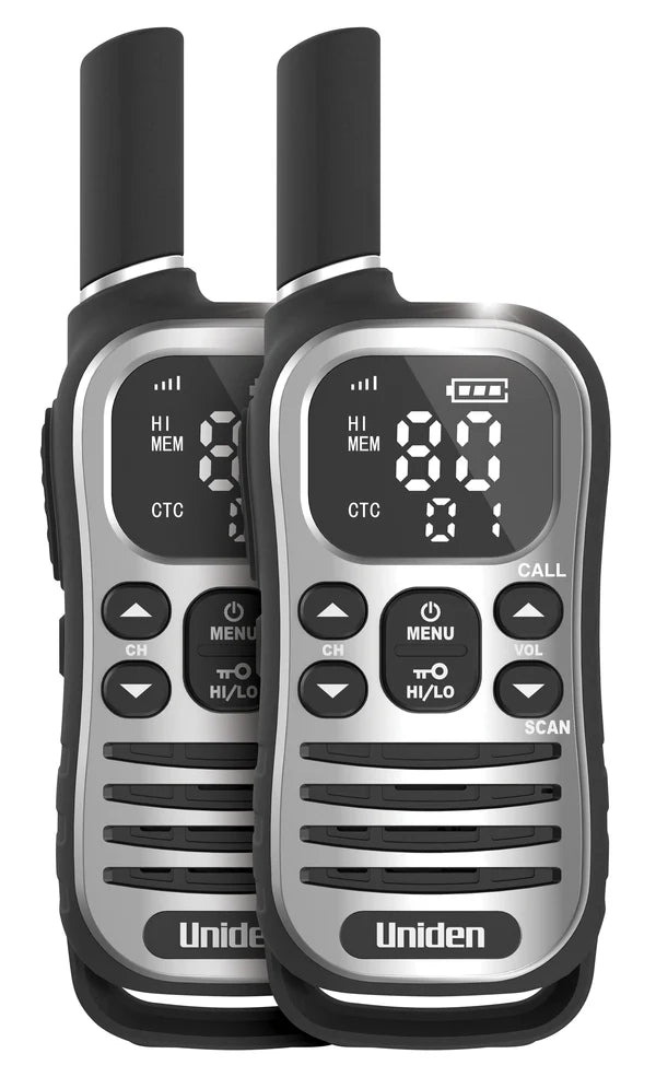 UNIDEN UH610-2 MAX - 1 Watt UHF Adventure Radio Twin Pack with Voice Scramble and USB-C Charging