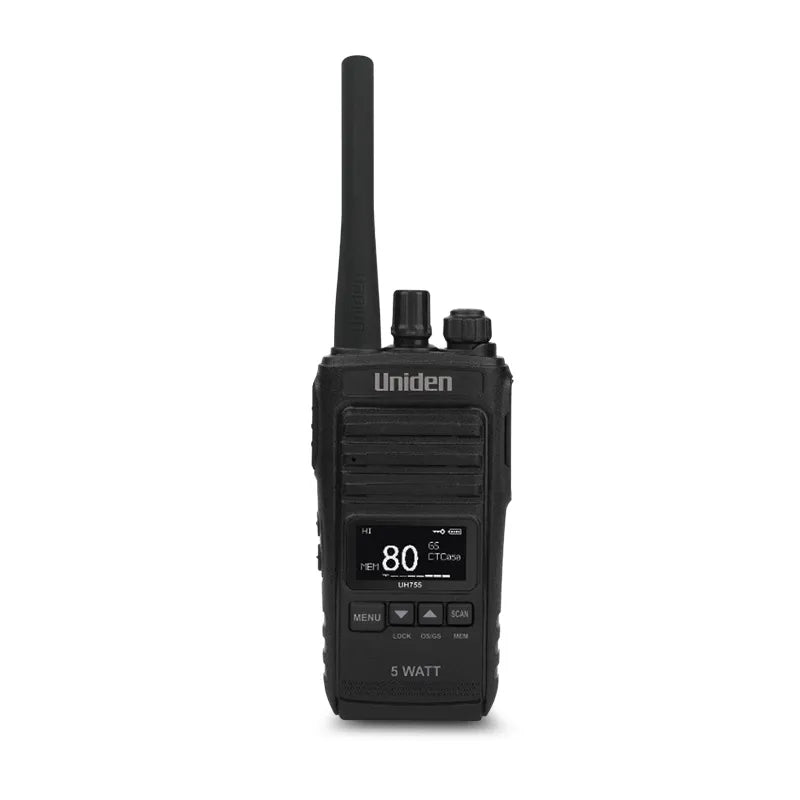 Uniden UH755 5 Watt UHF CB Splashproof Handheld Radio