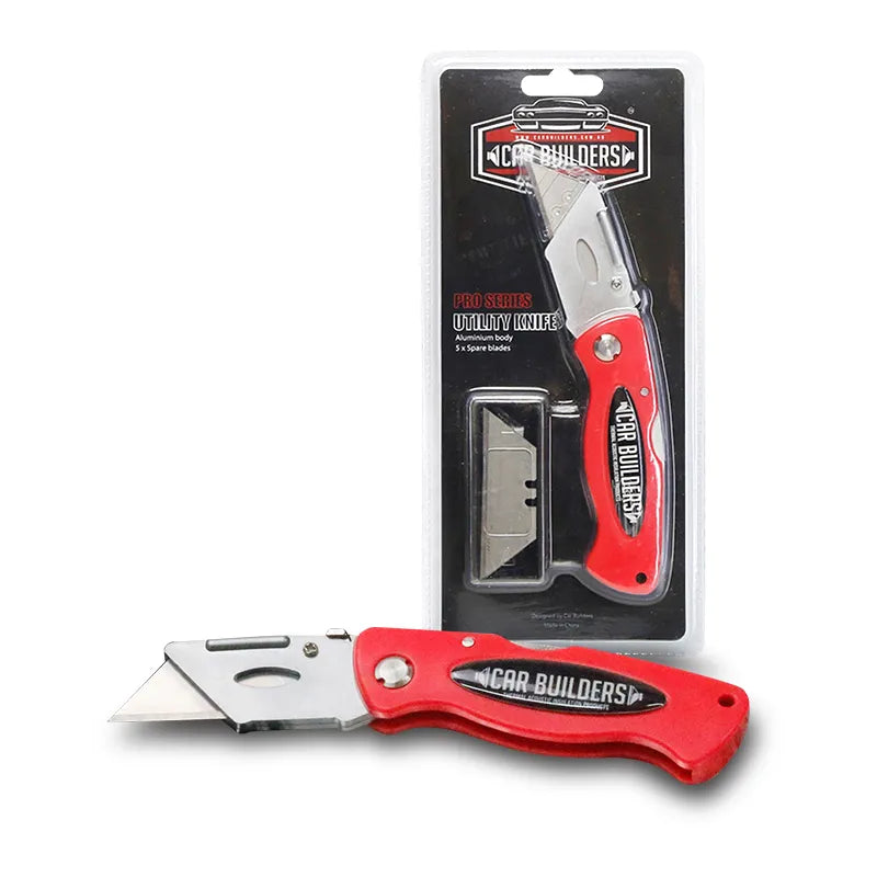 Car Builders folding utility knife with its retail pack