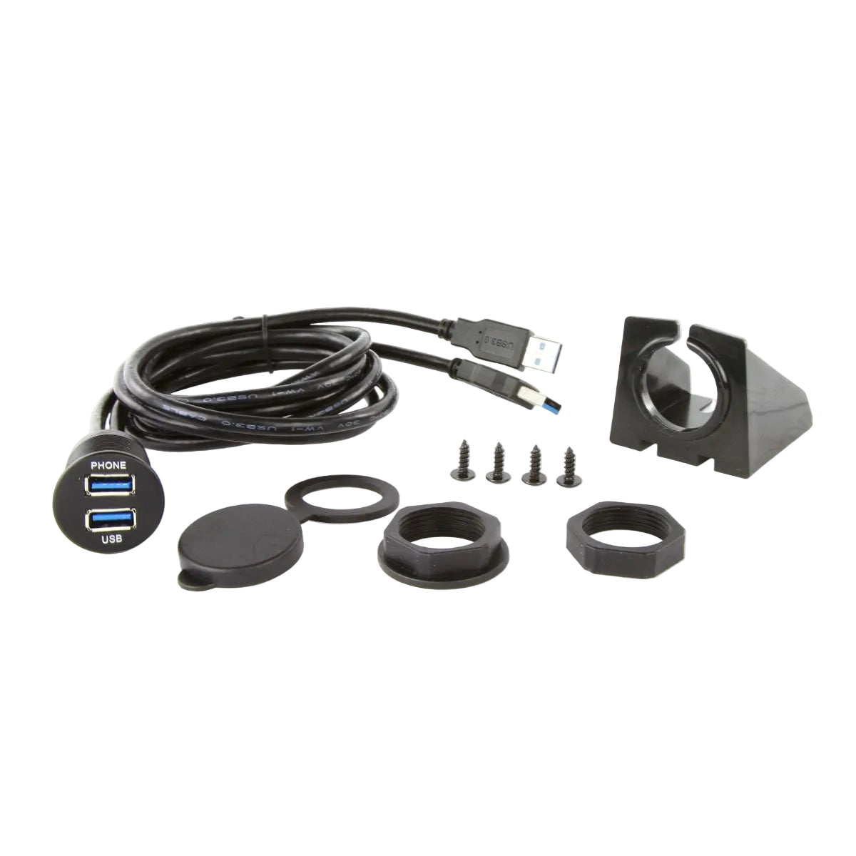 DNA UNIUSB01 Universal Round Mount USB Adaptor Lead To Fit In Most Cigarette Lighter / Accessory Sockets