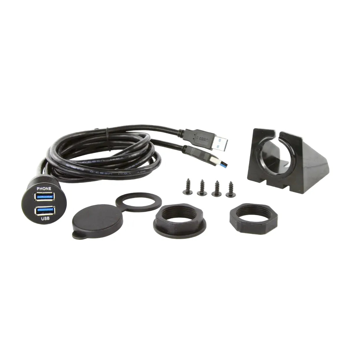 DNA UNIUSB01 Universal Round Mount USB Adaptor Lead To Fit In Most Cigarette Lighter / Accessory Sockets