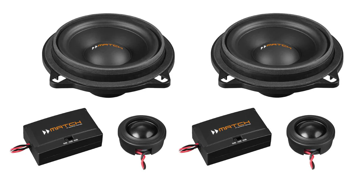 MATCH UP C42BMW-FRT.1 - 4" 2-Way PnP Compo Speaker Set, BMW &amp; MINI Type 1 | 4Ω