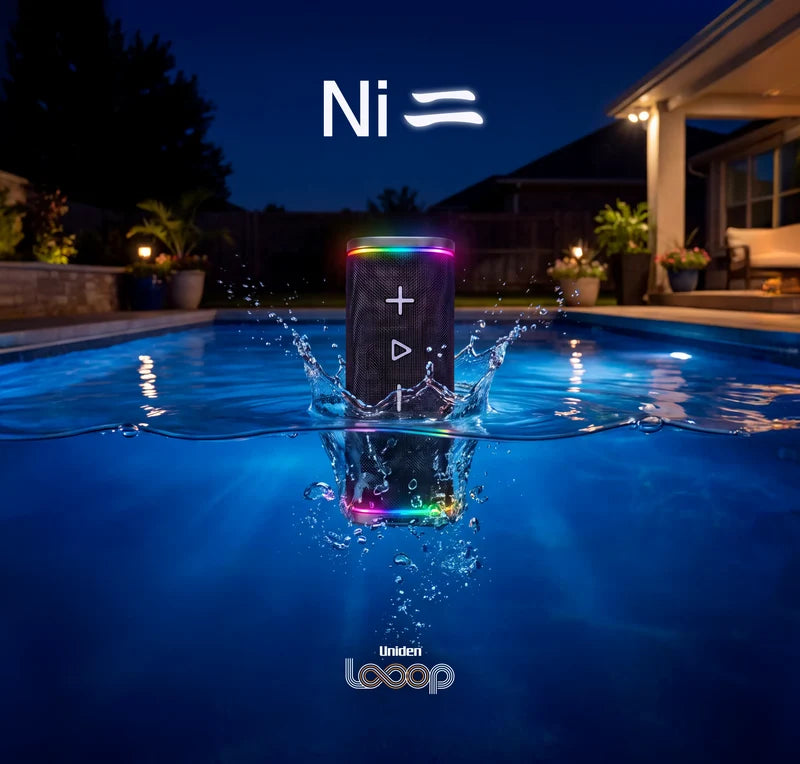 Uniden Looop Ni 30W Bluetooth Speaker IP67 Waterproof Floating