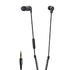 Vibe VHSPACEZIPB-V1 Zip Up In-Ear Headphone With 1-Button Remote - Black