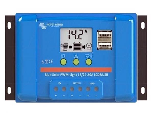 Victron Energy SCC010020050 Blue Solar Charge Controller PWM-LCD&USB 12/24V-20A
