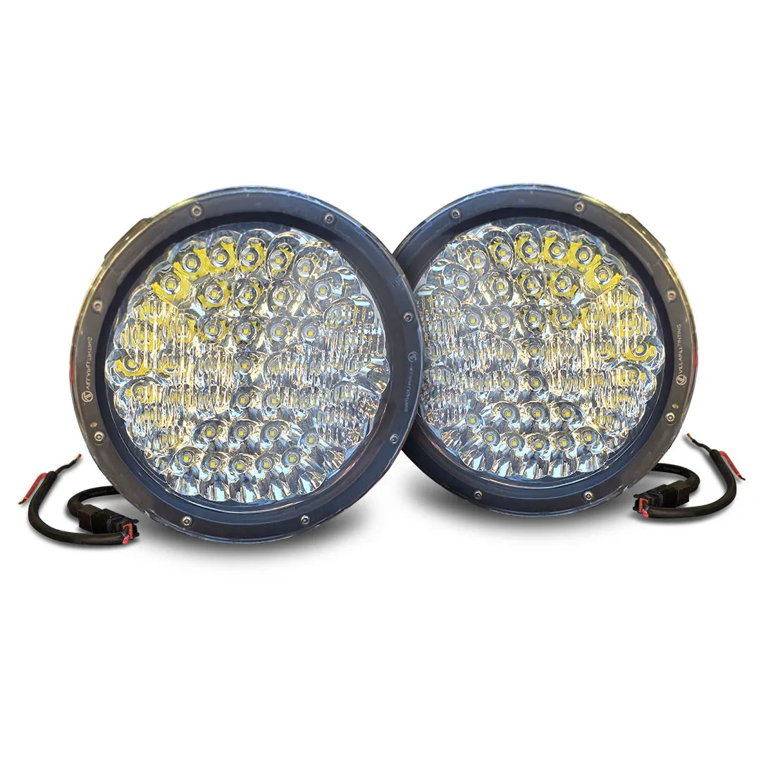 Villain Lighting 9" Pro Driving lights VIL-9DL-225 | 225 Watt Cree LED | 19000 Lumen Spotlight (Pair)