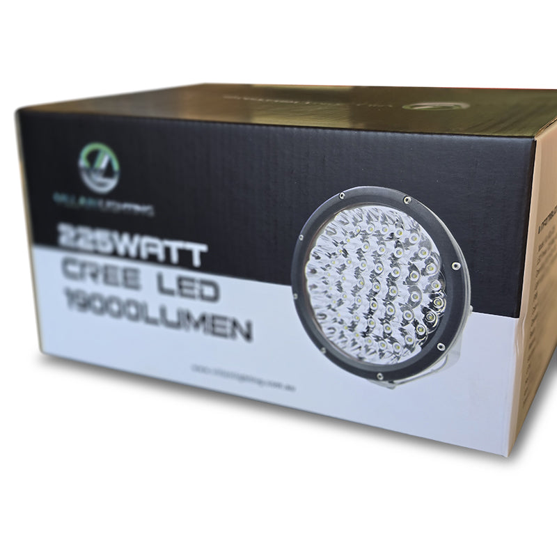 Villain Lighting 9" Pro Driving lights VIL-9DL-225 | 225 Watt Cree LED | 19000 Lumen Spotlight (Pair)