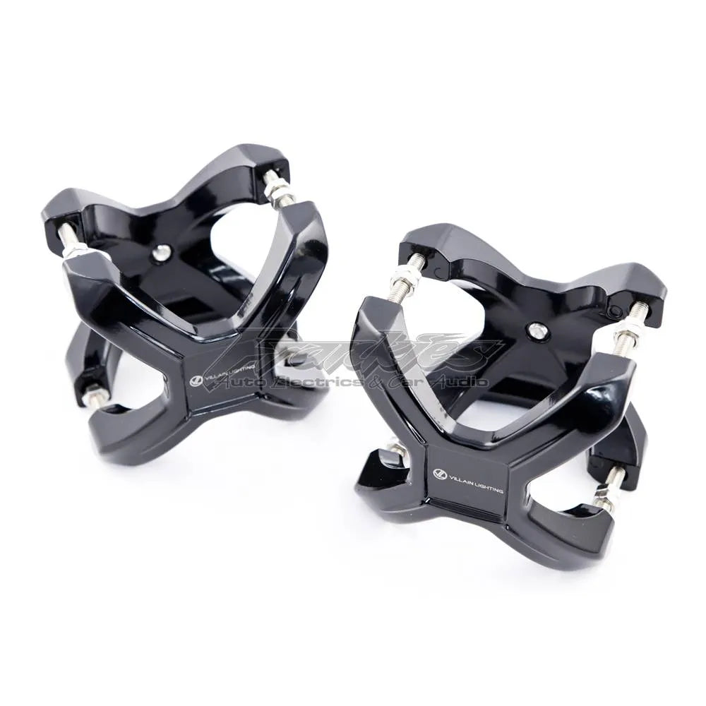 Villain Lighting VIL-5009 2.25" - 3" Bull Bar X-Clamp Brackets - Pair