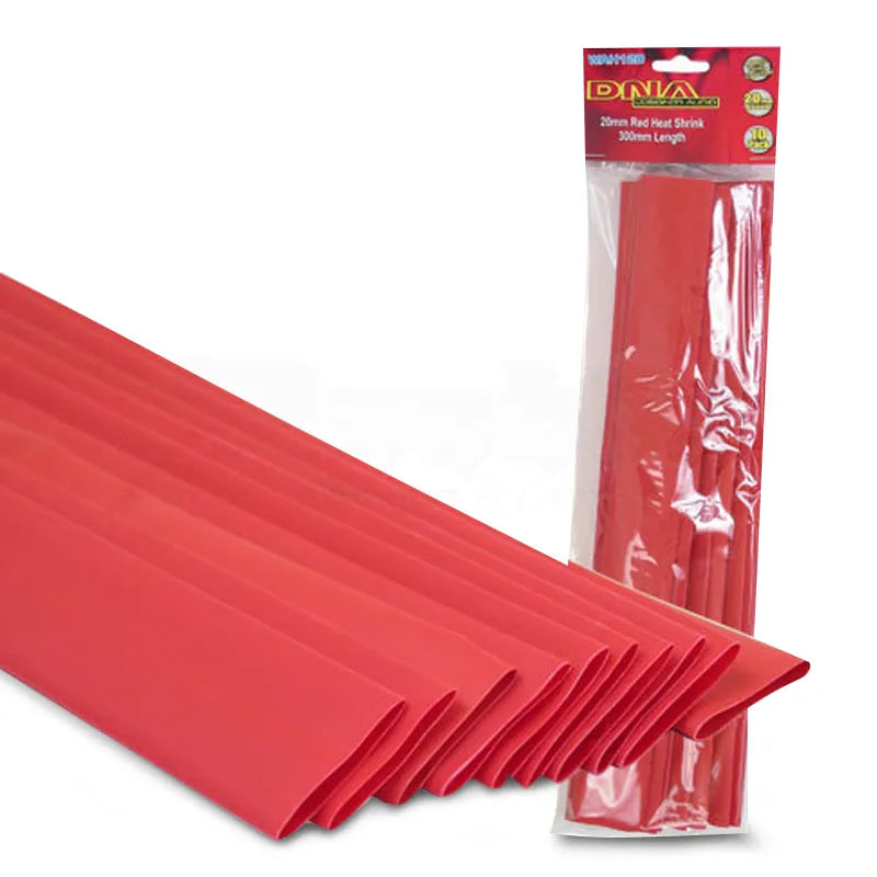 DNA WAH120 20mm Heatshrink Red - 10 Pieces