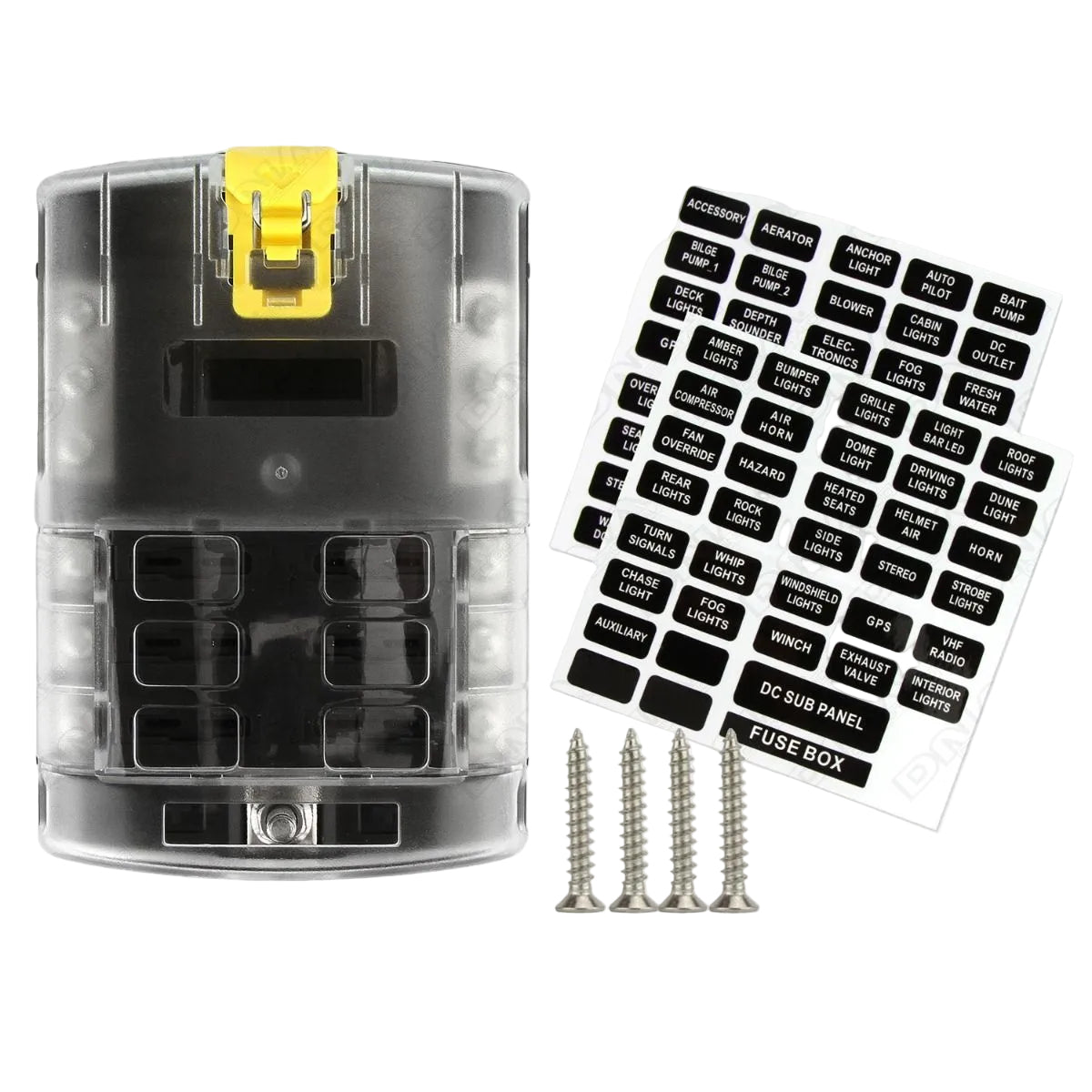 DNA WBFB06 6-Circuit ST Blade Fuse Block with Negative Bus