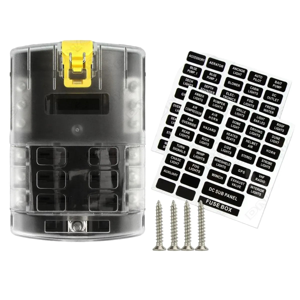 DNA WBFB06 6-Circuit ST Blade Fuse Block with Negative Bus
