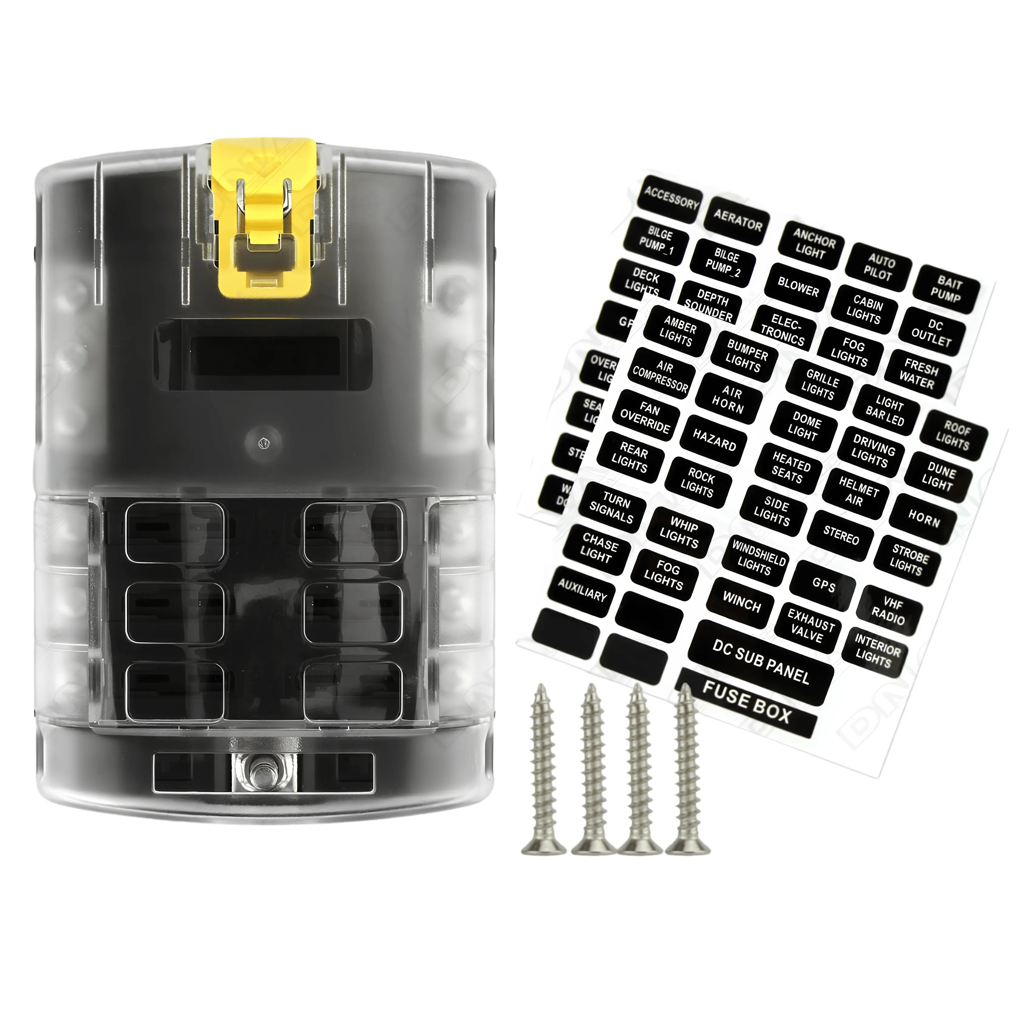 DNA WBFB06 6-Circuit ST Blade Fuse Block with Negative Bus
