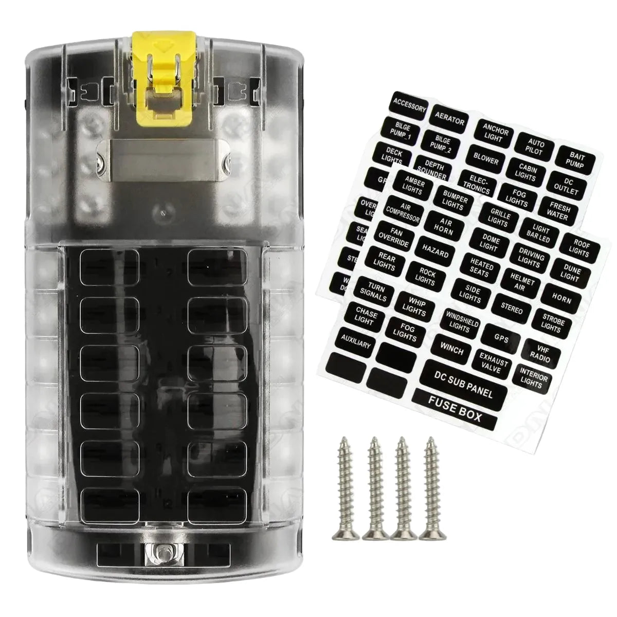 DNA WBFB12 12-Circuit ST Blade Fuse Block with Negative Bus