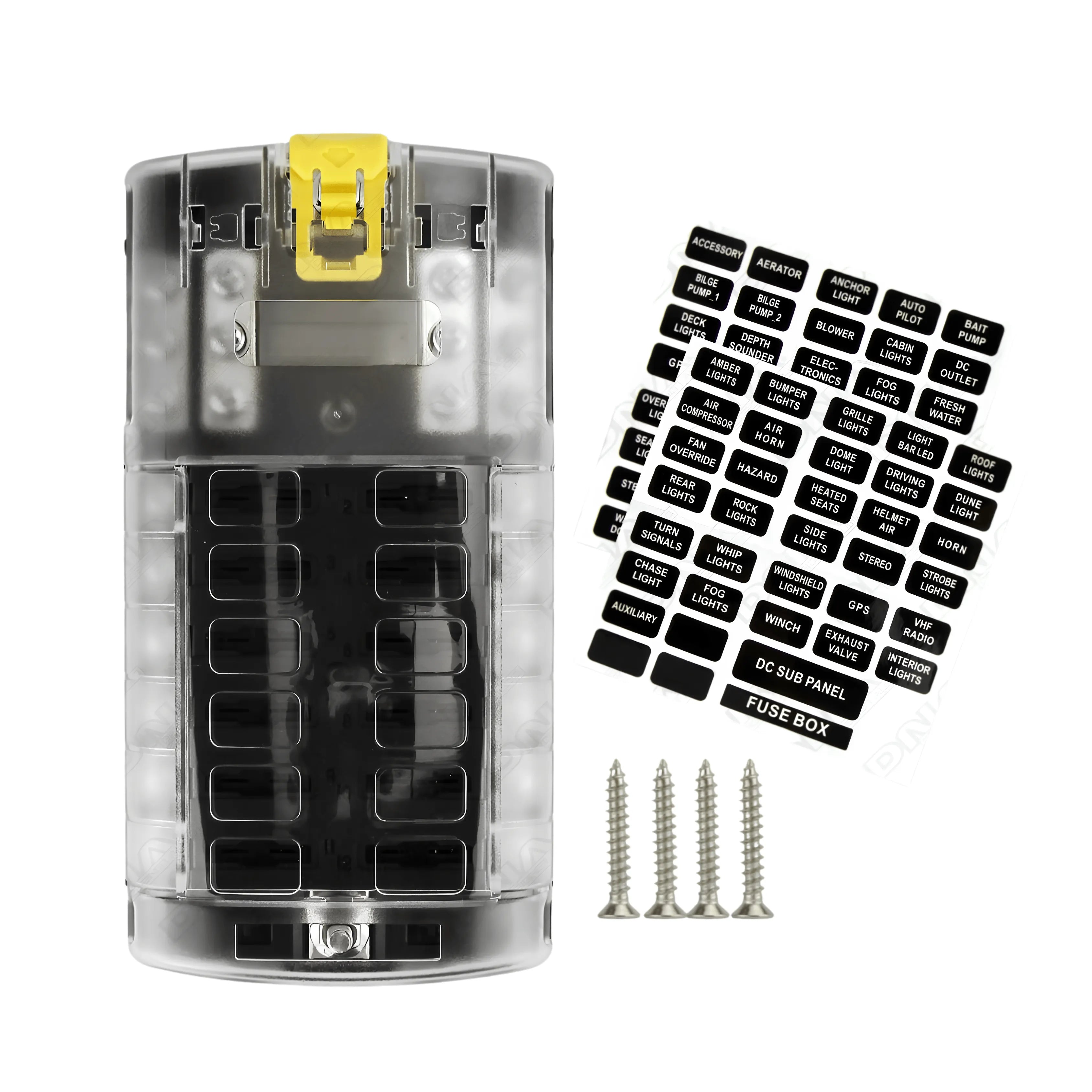 DNA WBFB12 12-Circuit ST Blade Fuse Block with Negative Bus