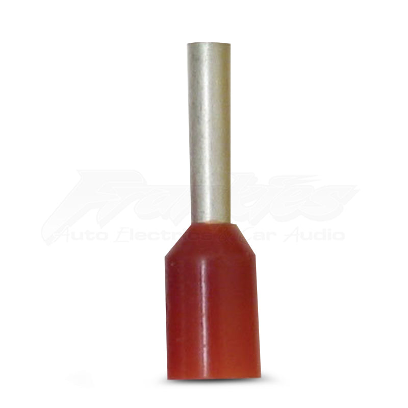 DNA WCE151 1.0mm2 Red Cord End Crimp - 100 Pieces