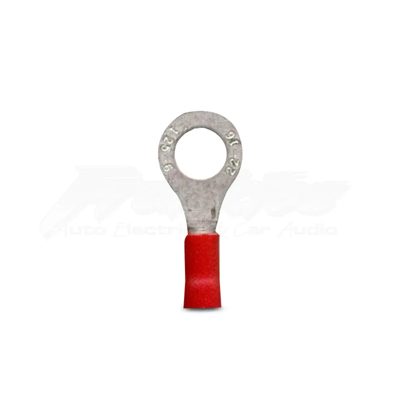 DNA WCI104 6.4mm Red Ring Crimp Terminals - 100 Pieces