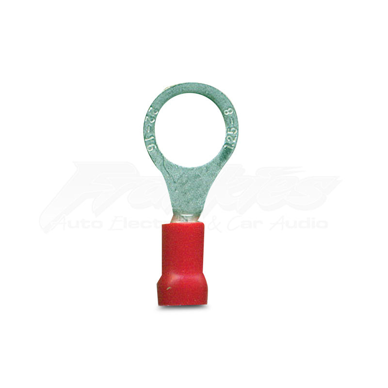 DNA WCI105 8.4mm Red Ring Crimp Terminals - 100 Pieces