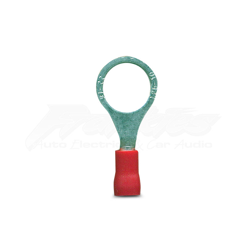 DNA WCI106 10.5mm Red Ring Crimp Terminals - 100 Pieces